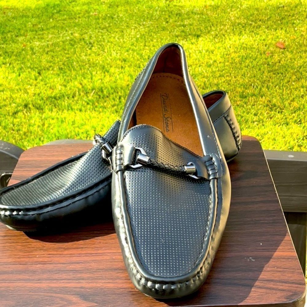 Take 50% OFF- David Stone Men’s Black Leather Shoes, Size-9.5